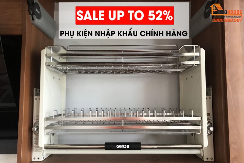 Hot: khuyến mãi phụ kiện tủ bếp sale up 52% tại EuroHouse